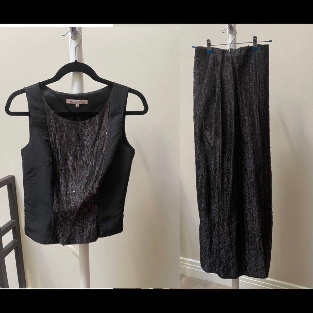 Cropped Tank and Skirt Set